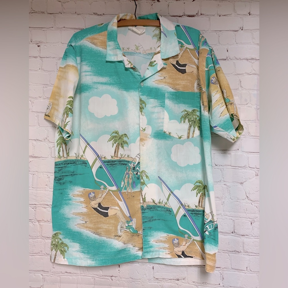 Vintage Repage Hawaiian Land Sailing Shirt Size XL​
